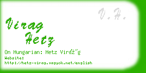 virag hetz business card